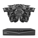 1080p 16 Channel 16 Camera Outdoor Wired Security System, Smart Motion Detection, 100 ft Infrared Night Vision, IP67 Weatherproof